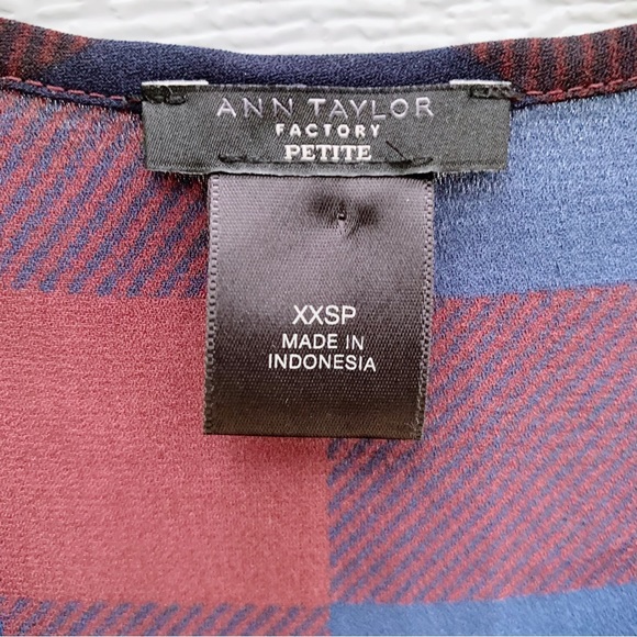 Ann Taylor Plaid Ruffle Blouse - Picture 3 of 3